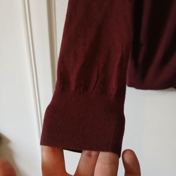 HACKETT - 100% Merino wool burgundy sweater - Sz L (fits M) - Picture 4 of 6